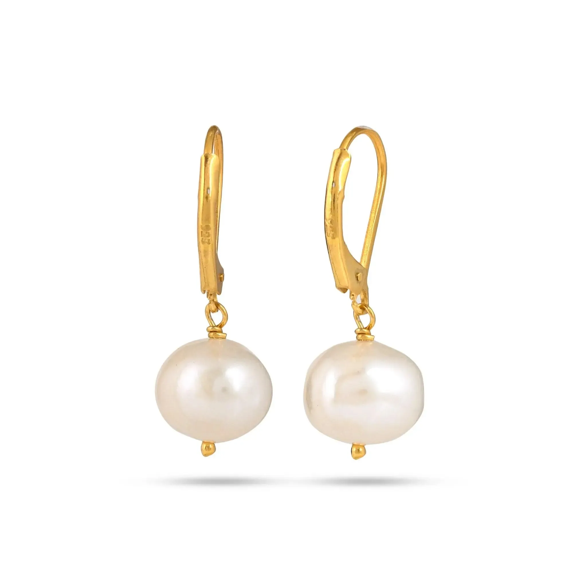 Pearl Drop Silver Earring - From Purl