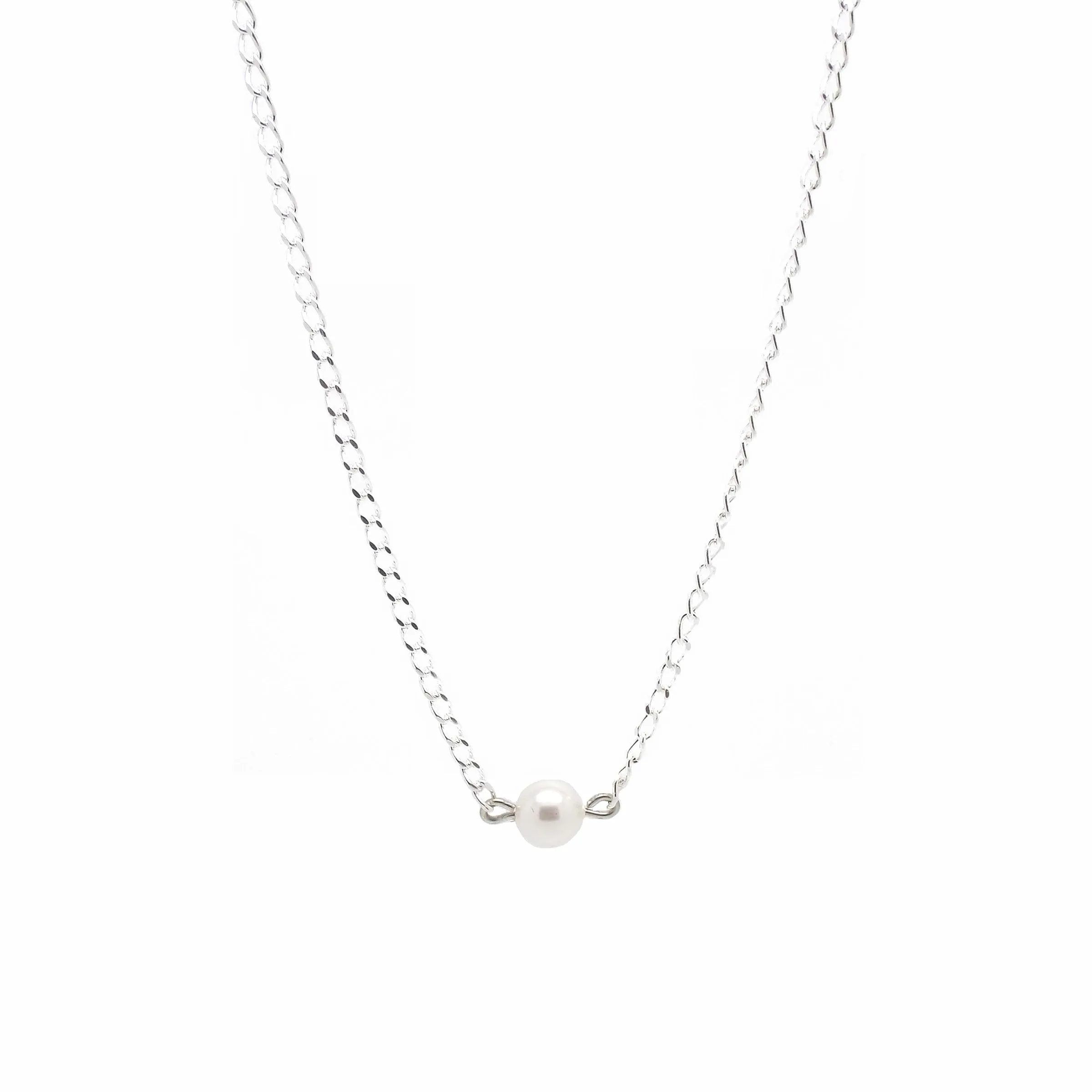 Pearl Necklace - Silver