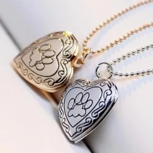 Photo Frame Memory Locket with Cat Paw