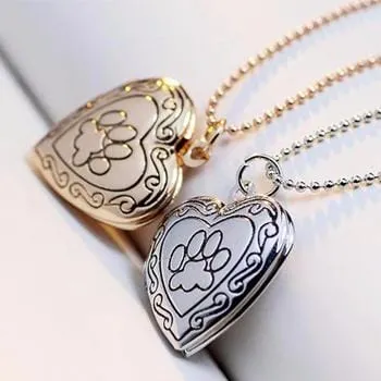 Photo Frame Memory Locket with Cat Paw