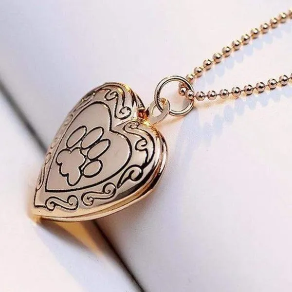 Photo Frame Memory Locket with Cat Paw