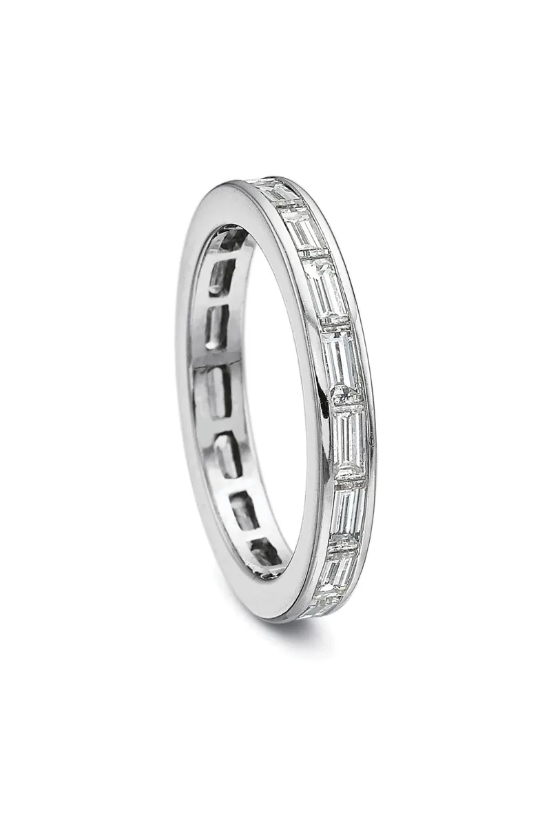 Platinum Baguette Diamond Eternity Band 1.50CTW