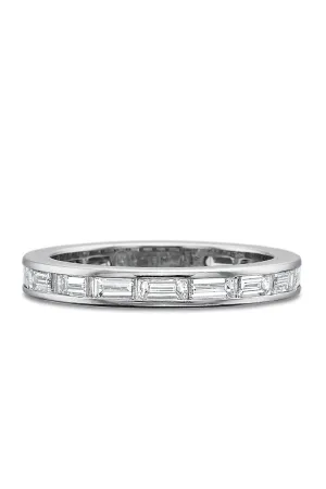 Platinum Baguette Diamond Eternity Band 1.50CTW