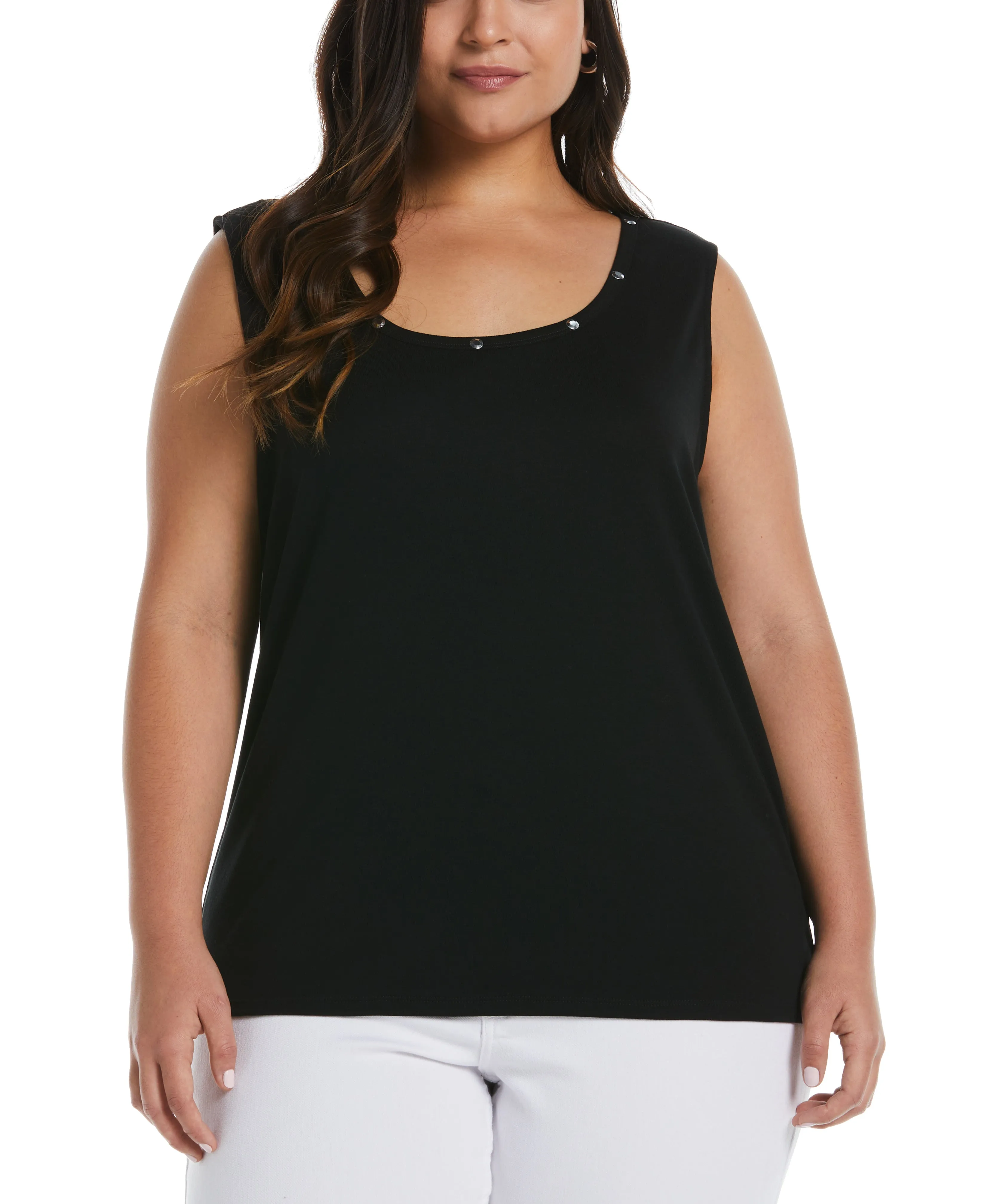 Plus Size Tank Top with Hardware