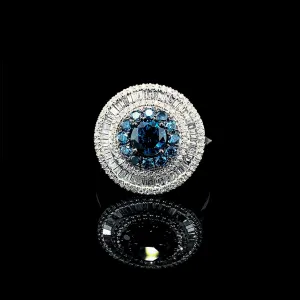 PREORDER | Round Blue Colored Diamond Ring 14kt