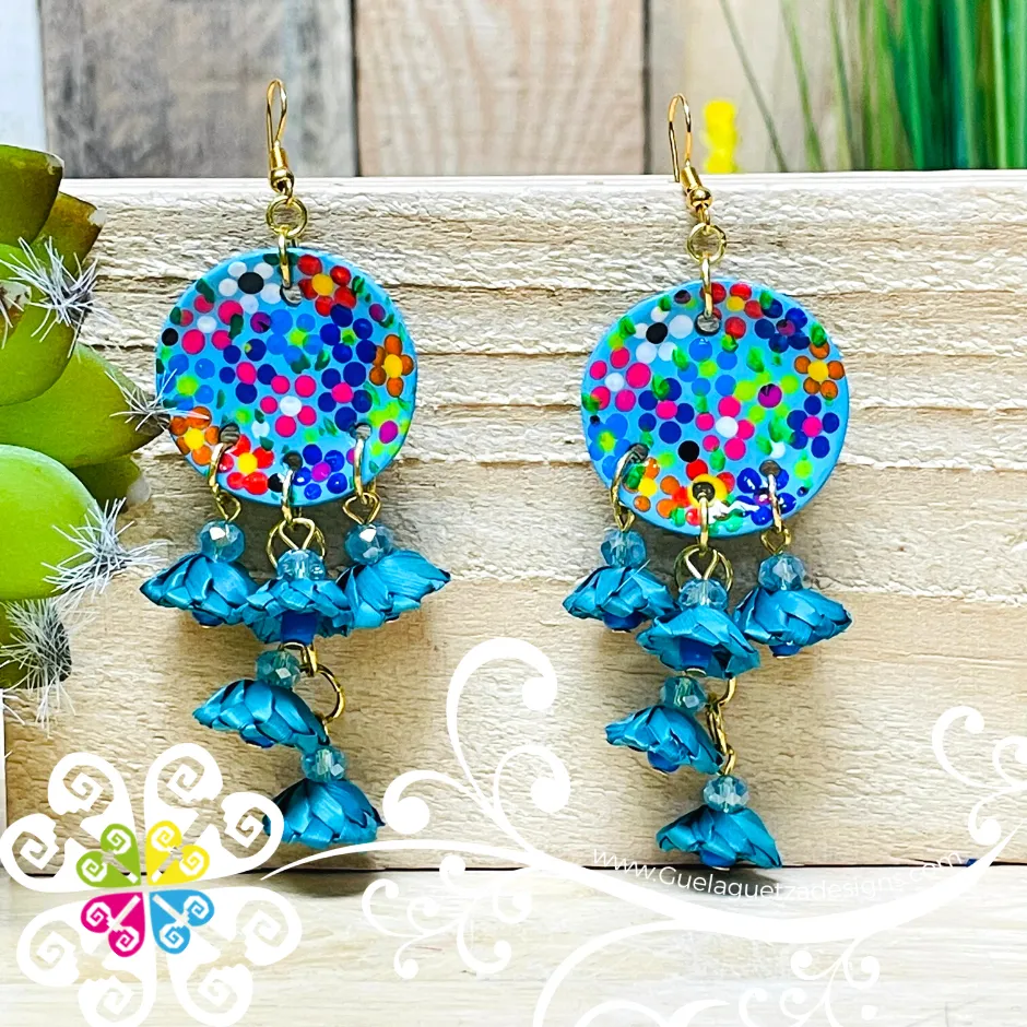 Rainbow Flora Earrings - Palm Earrings