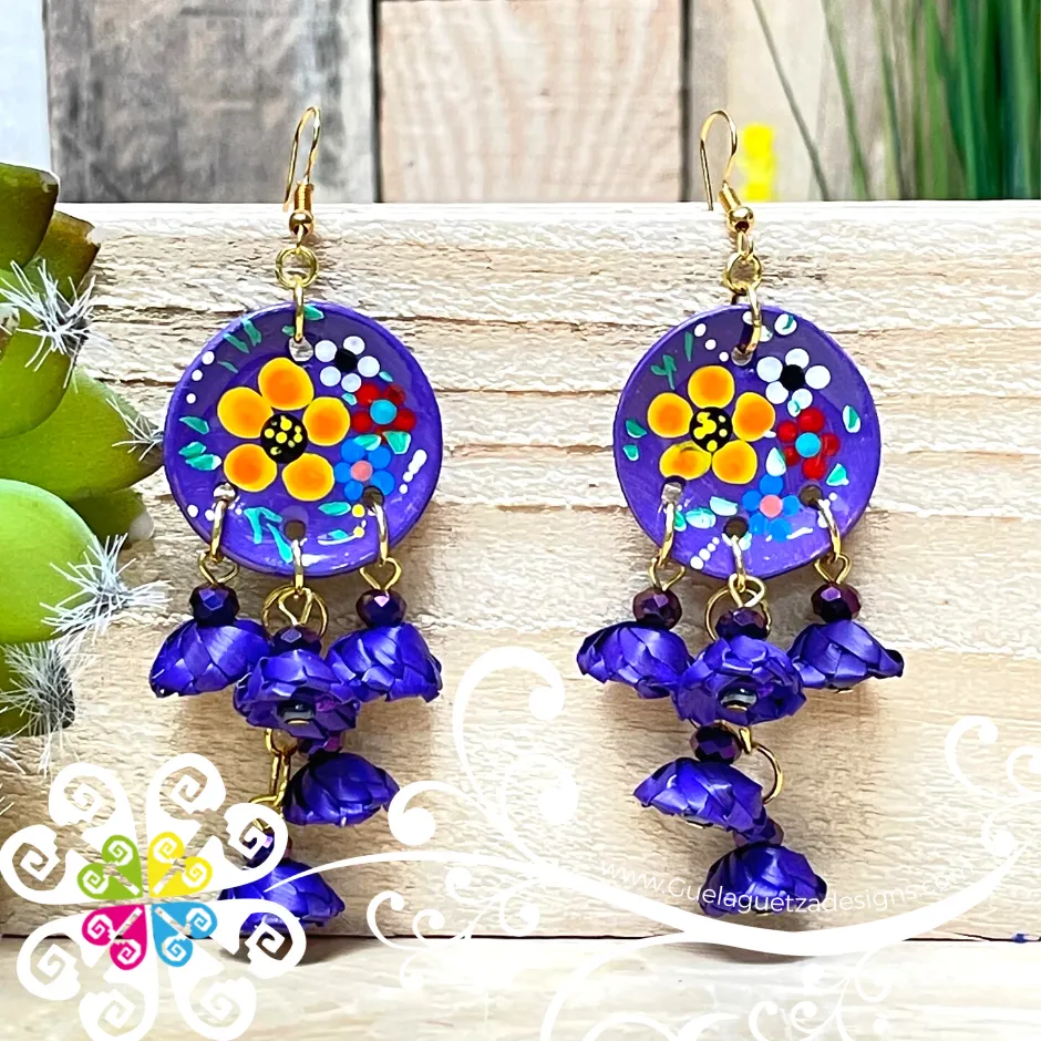 Rainbow Flora Earrings - Palm Earrings