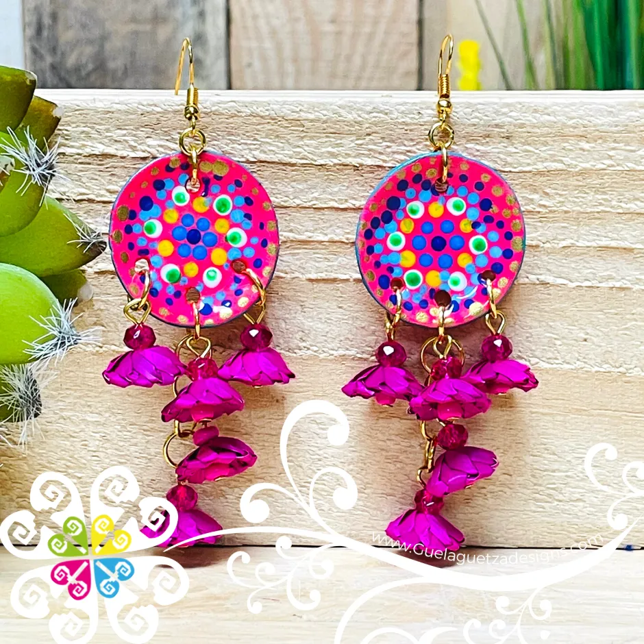 Rainbow Flora Earrings - Palm Earrings