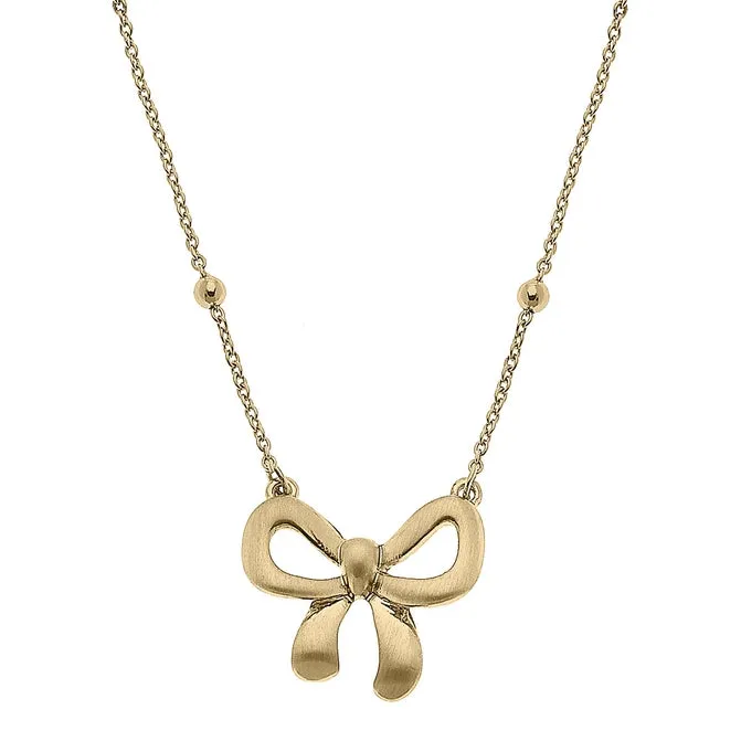 Rosalie Bow Pendant Necklace