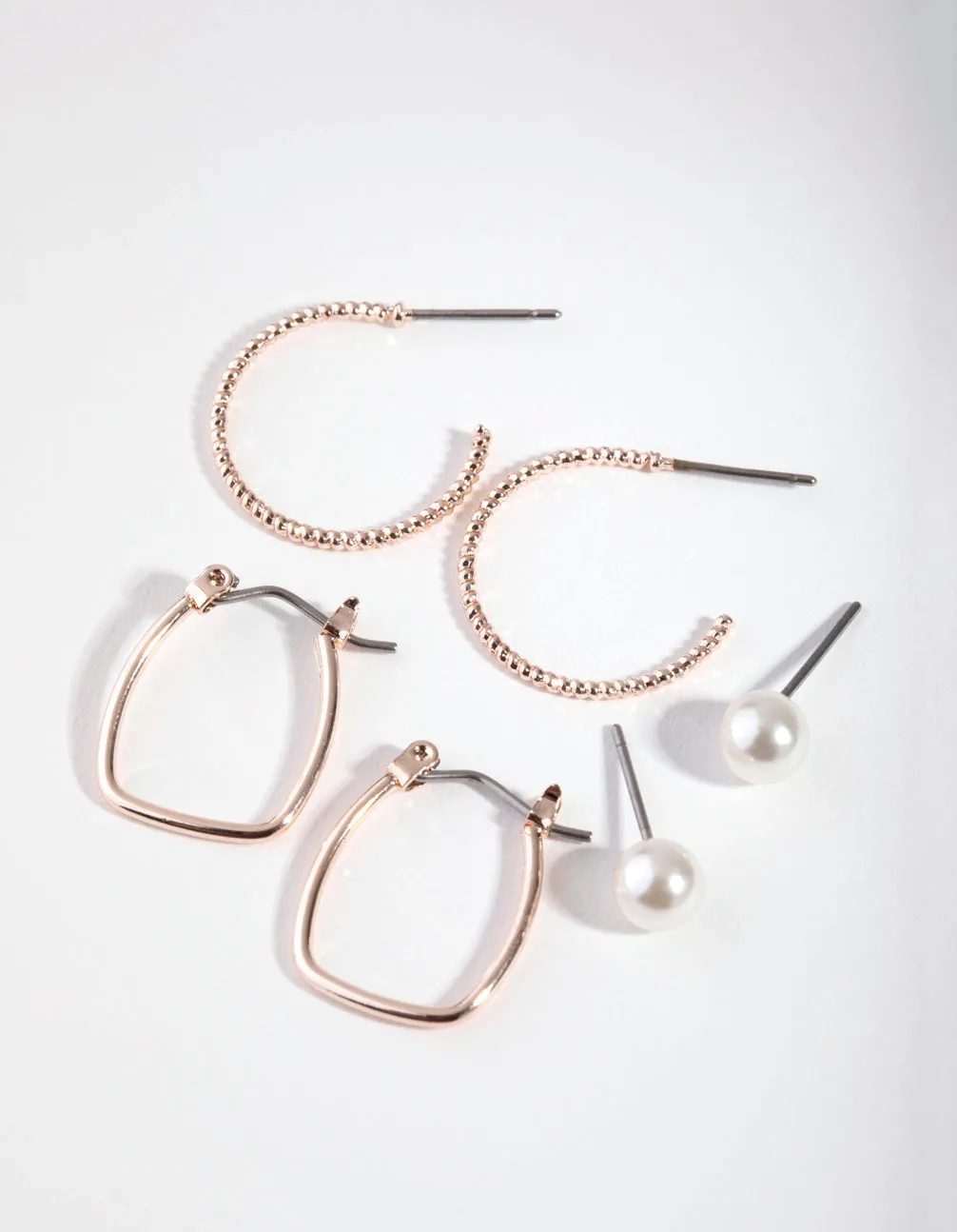 Rose Gold Hoop & Stud Pack  Earring