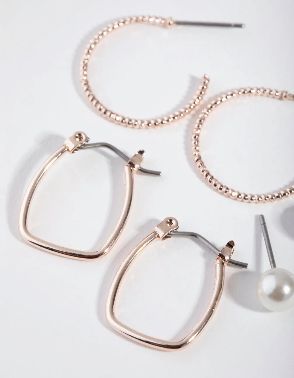 Rose Gold Hoop & Stud Pack  Earring