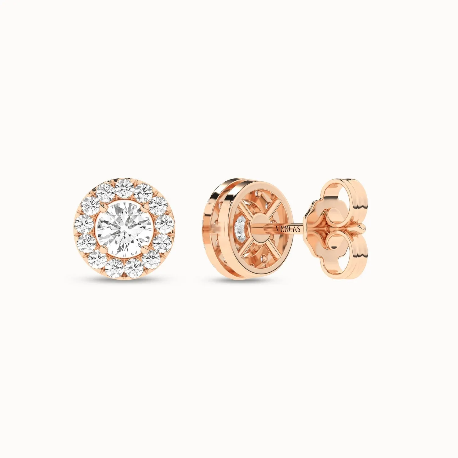 Round Halo Studs