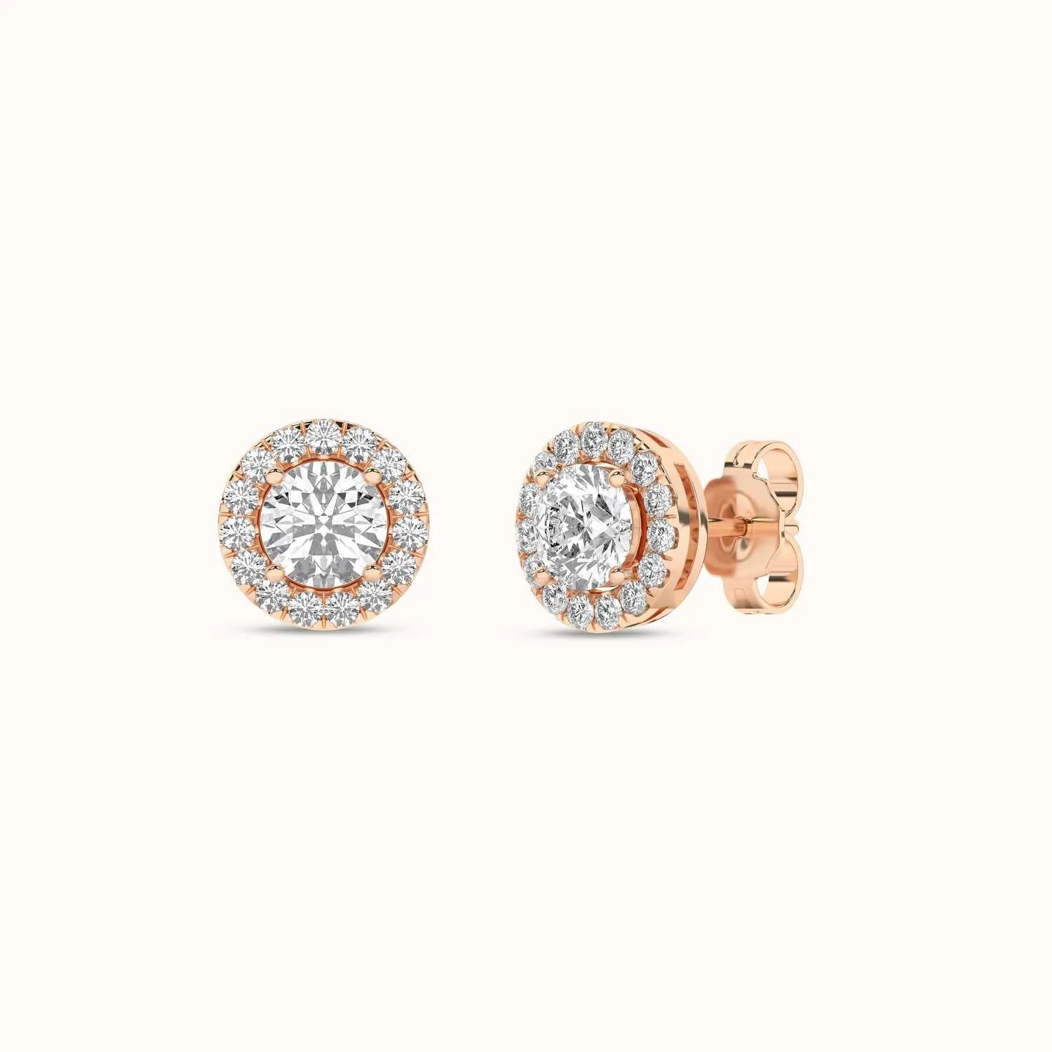 Round Halo Studs