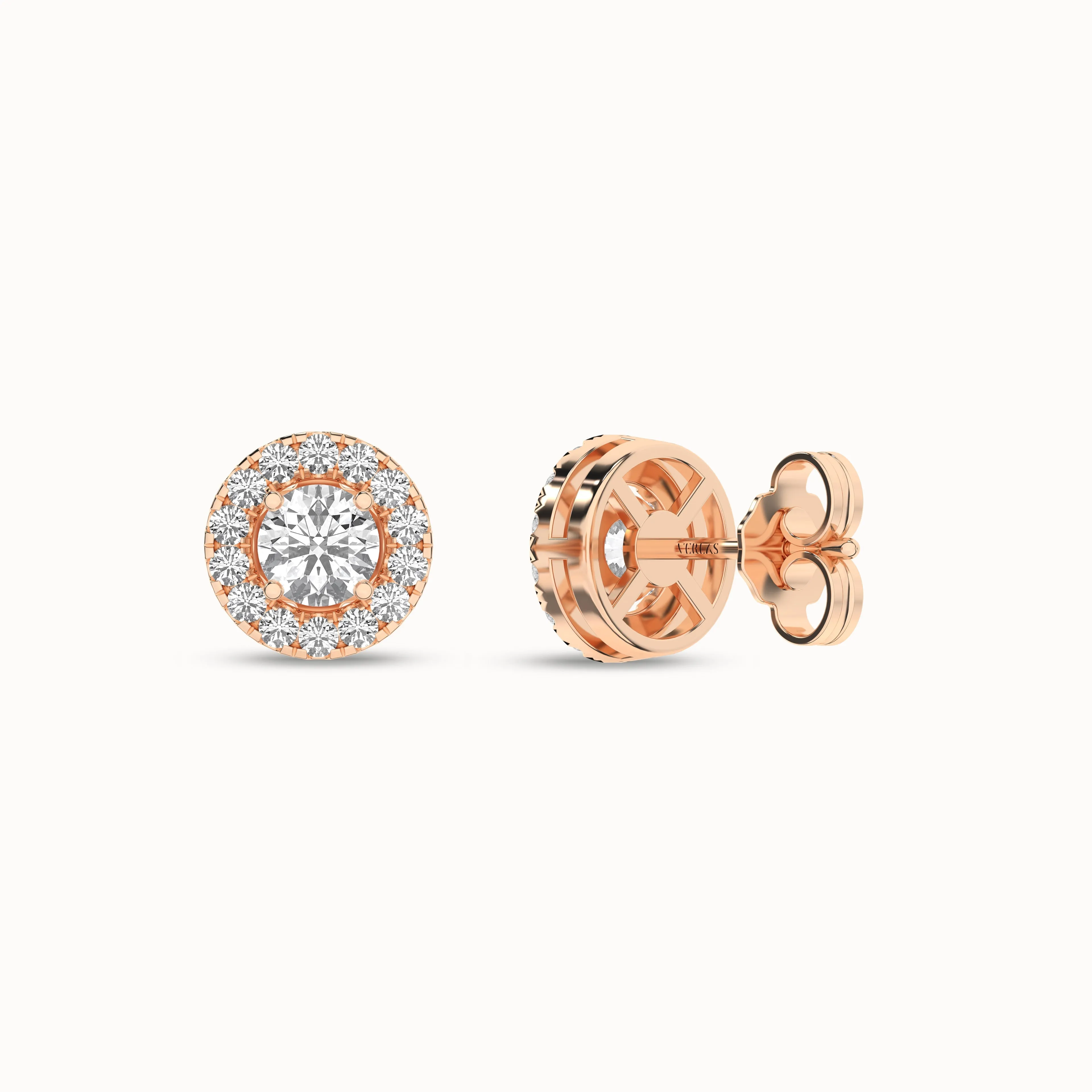 Round Halo Studs