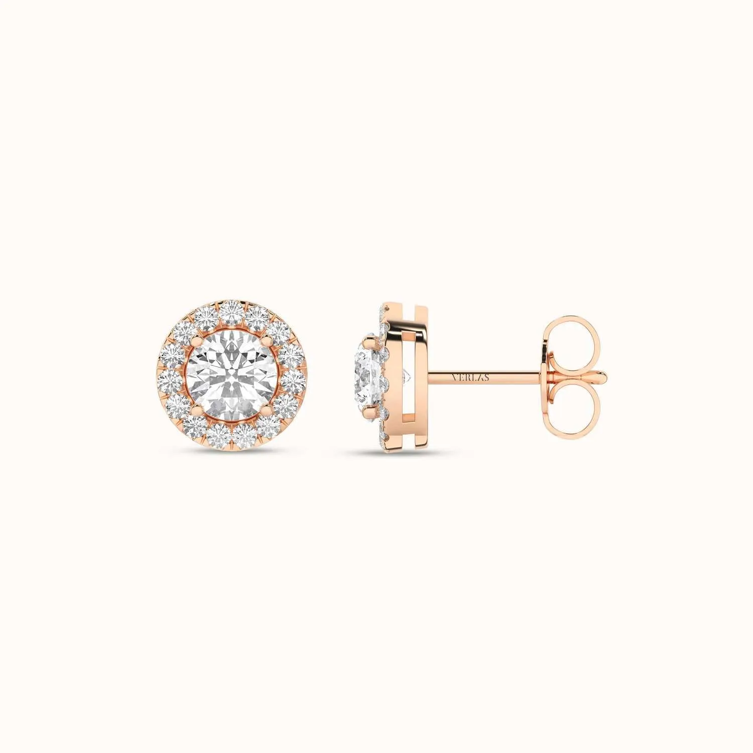 Round Halo Studs