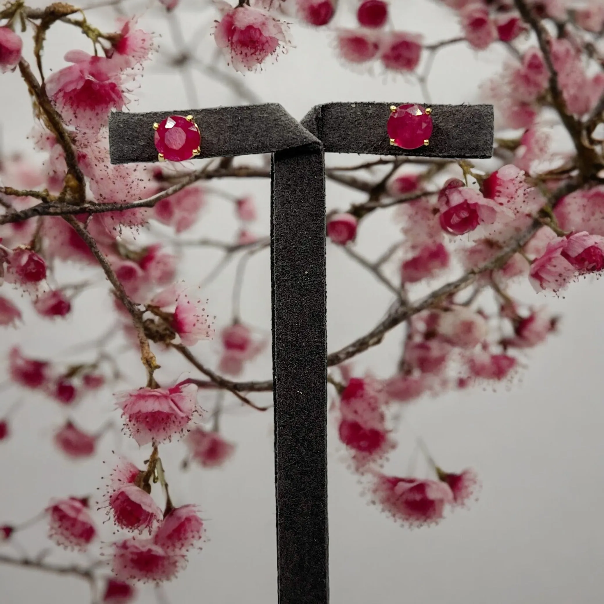 RUBY STUD EARRINGS