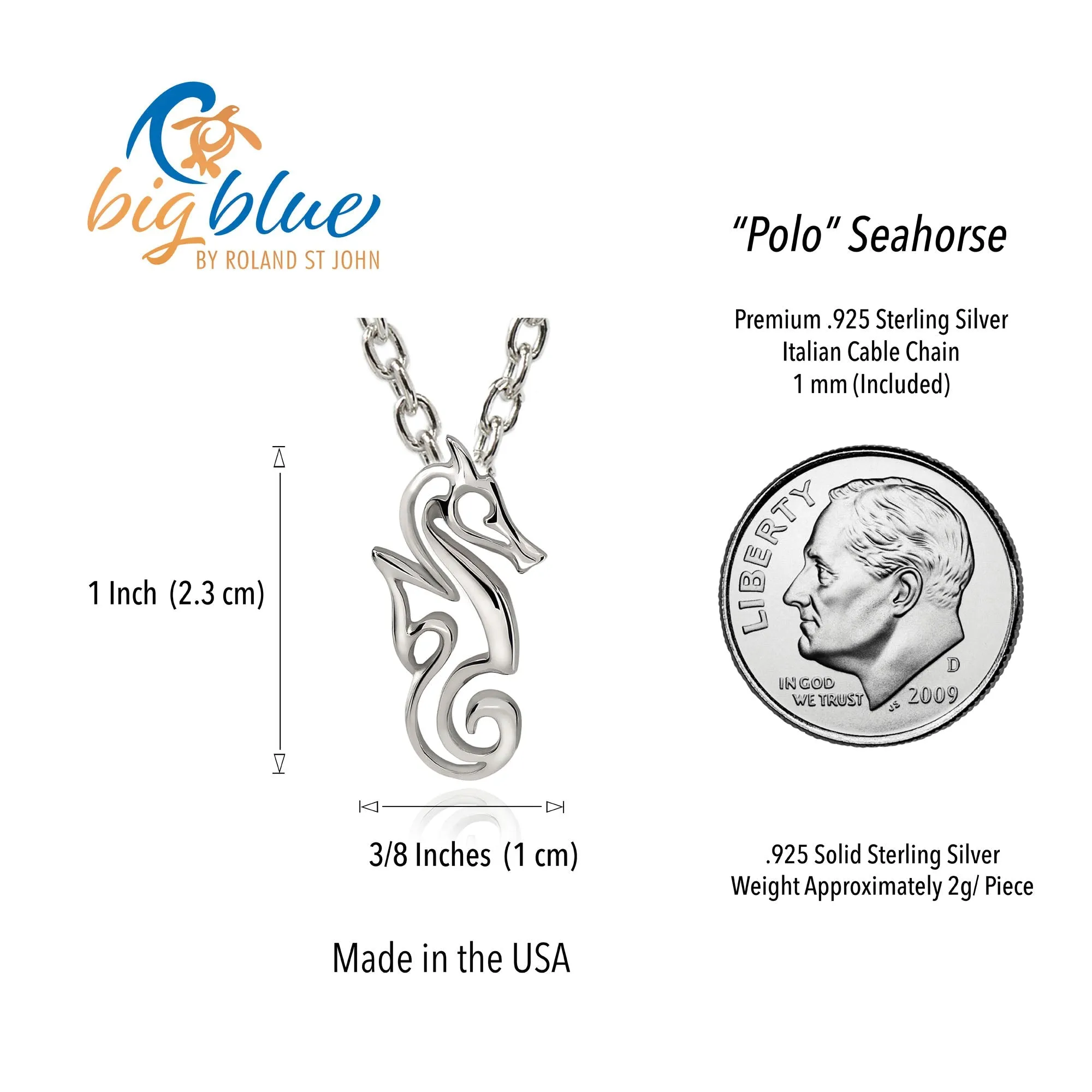 Seahorse Necklaces for Women Sterling Silver- Seahorse Jewelry for Women, Seahorse Gifts for Women, Seahorse Charm, Miniature Seahorse Necklace