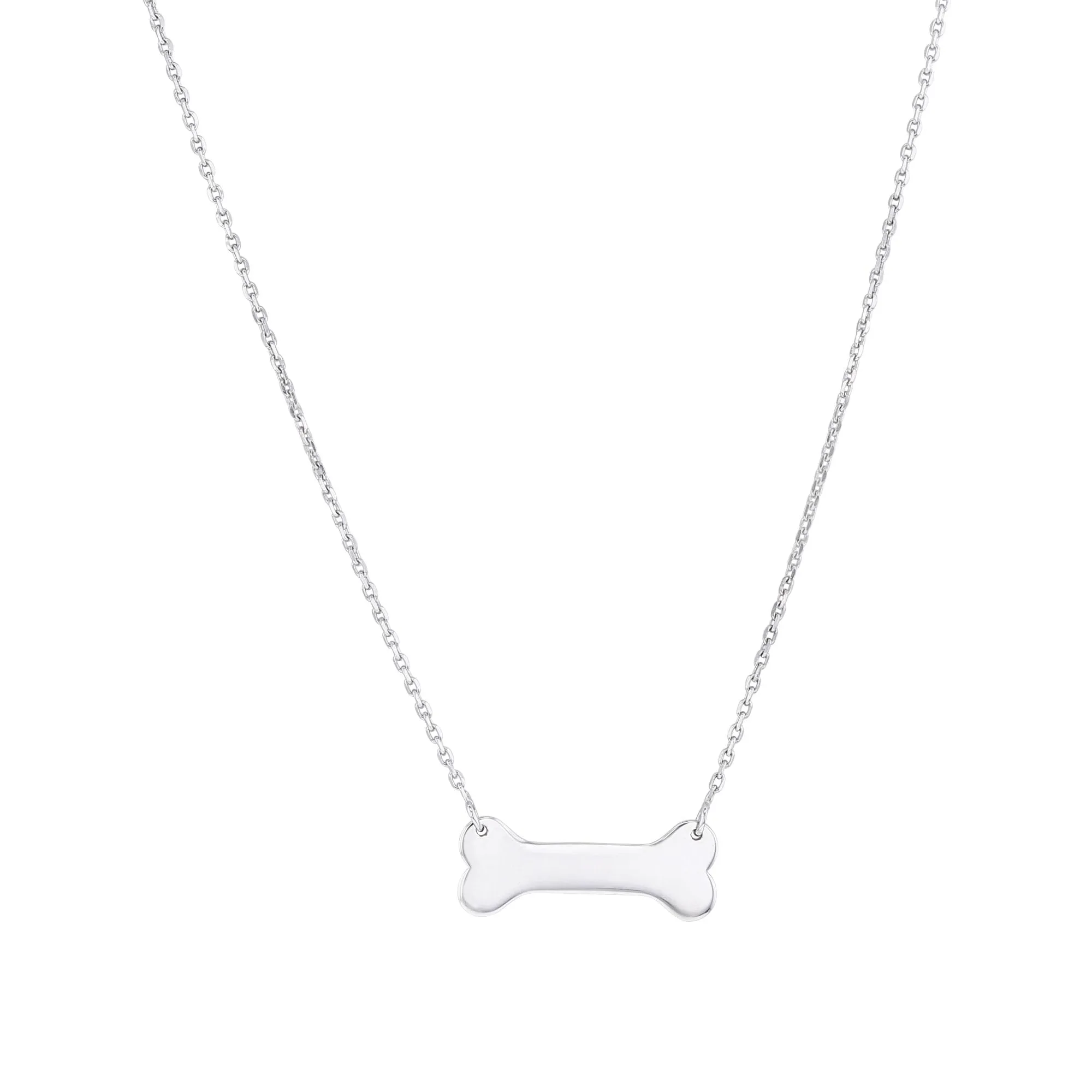 Silver Dog Bone Necklace