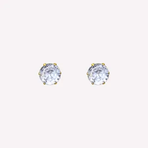 SMALL RHINESTONE STUD CLIP-ON EARRINGS IN ROSE GOLD