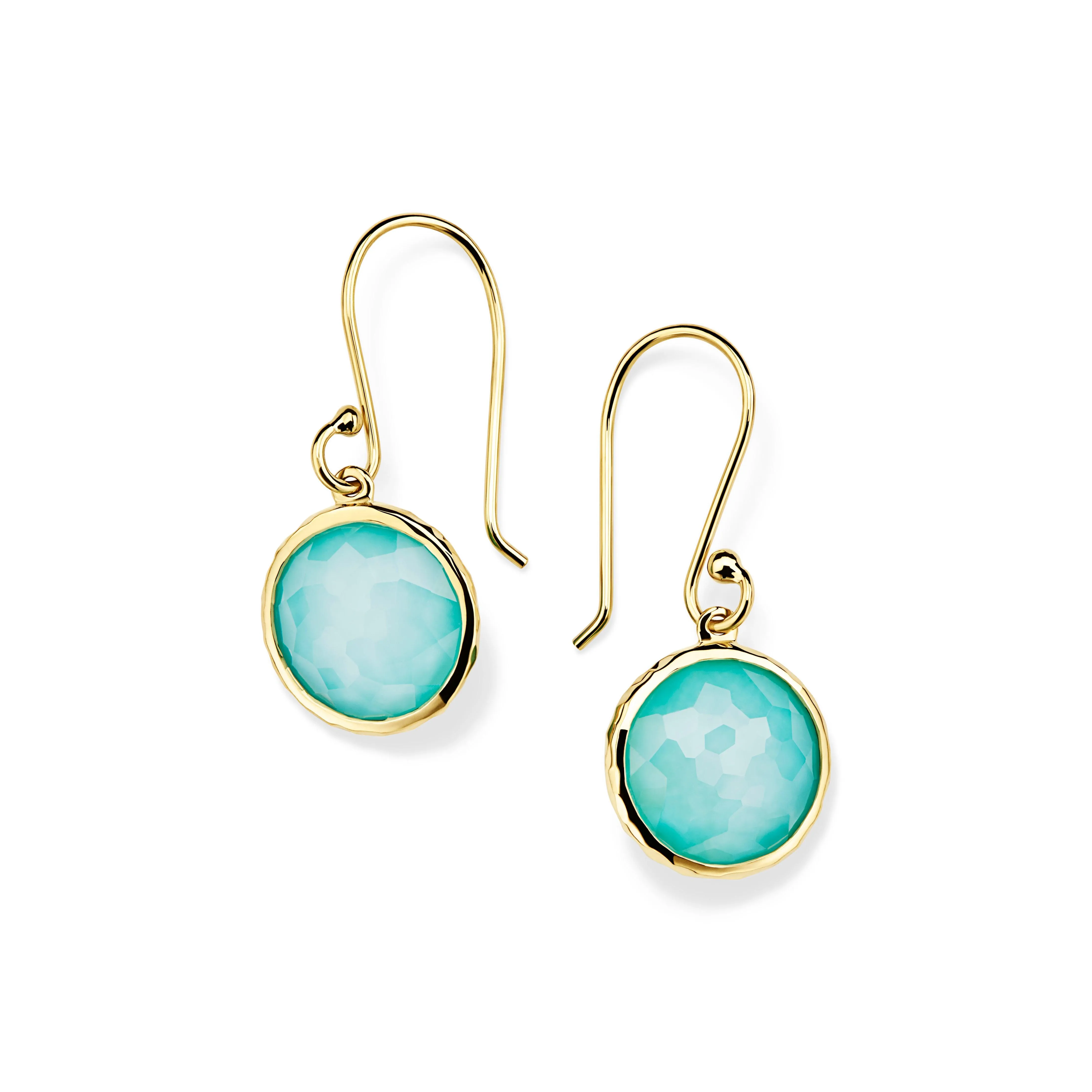 Small Single Drop Earrings in 18K Gold