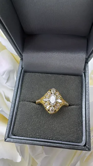 Sophie Moissanite Ring- Gold