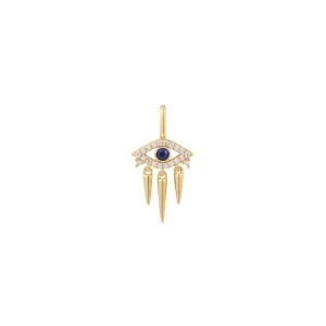 Sterling Silver & 14K Yellow Gold Plated Lapis Lazuli Evil Eye Charm by Ania Haie