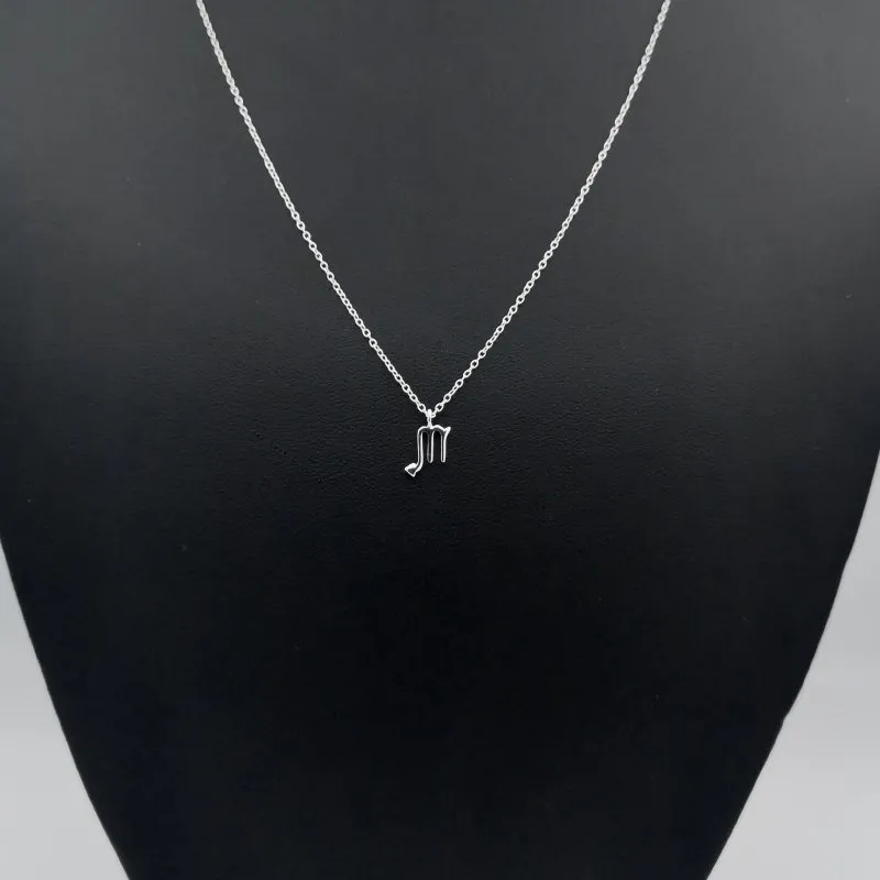 Sterling Silver Scorpio Zodiac Sign Necklace