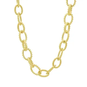 Textured Heavy Link Toggle Necklace