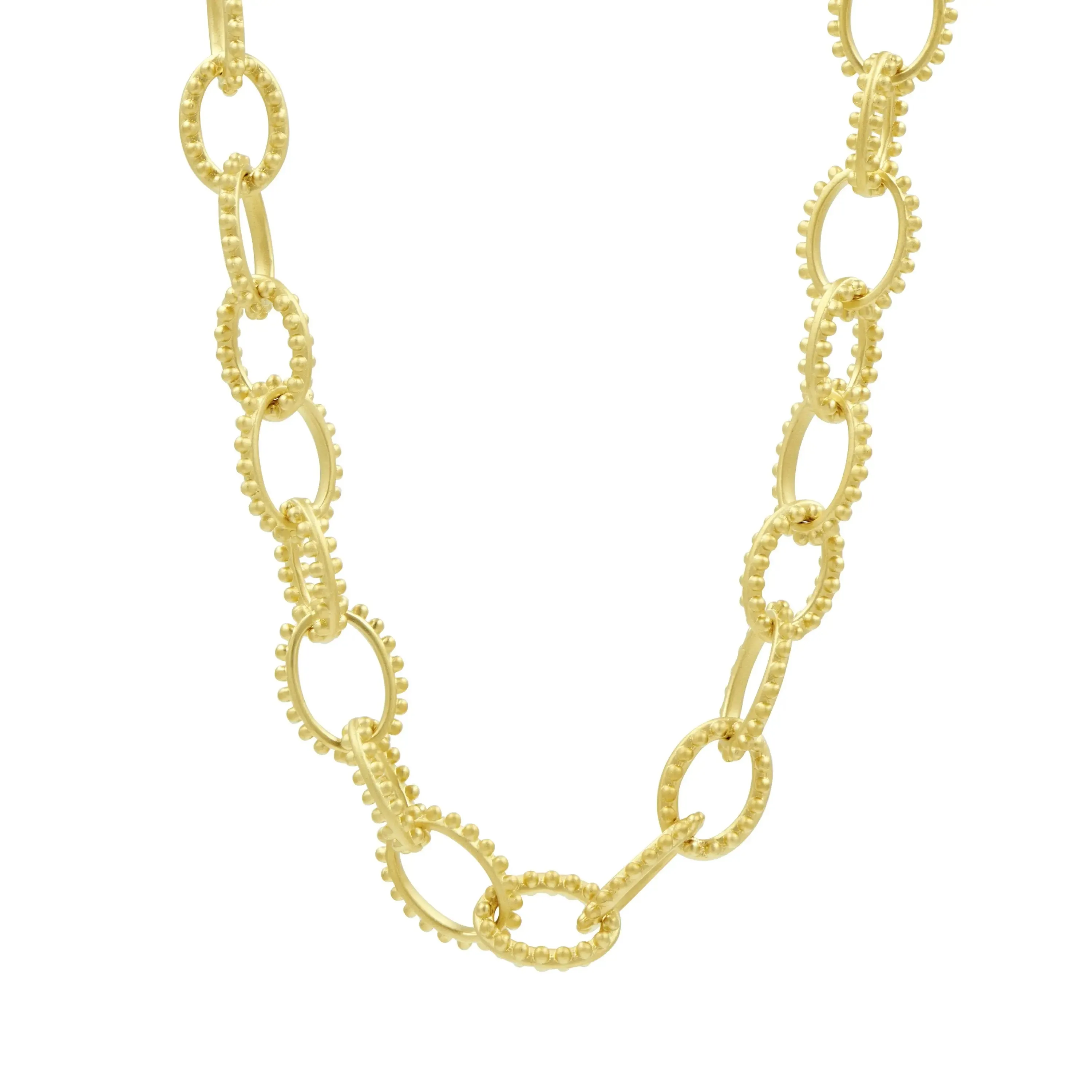 Textured Heavy Link Toggle Necklace