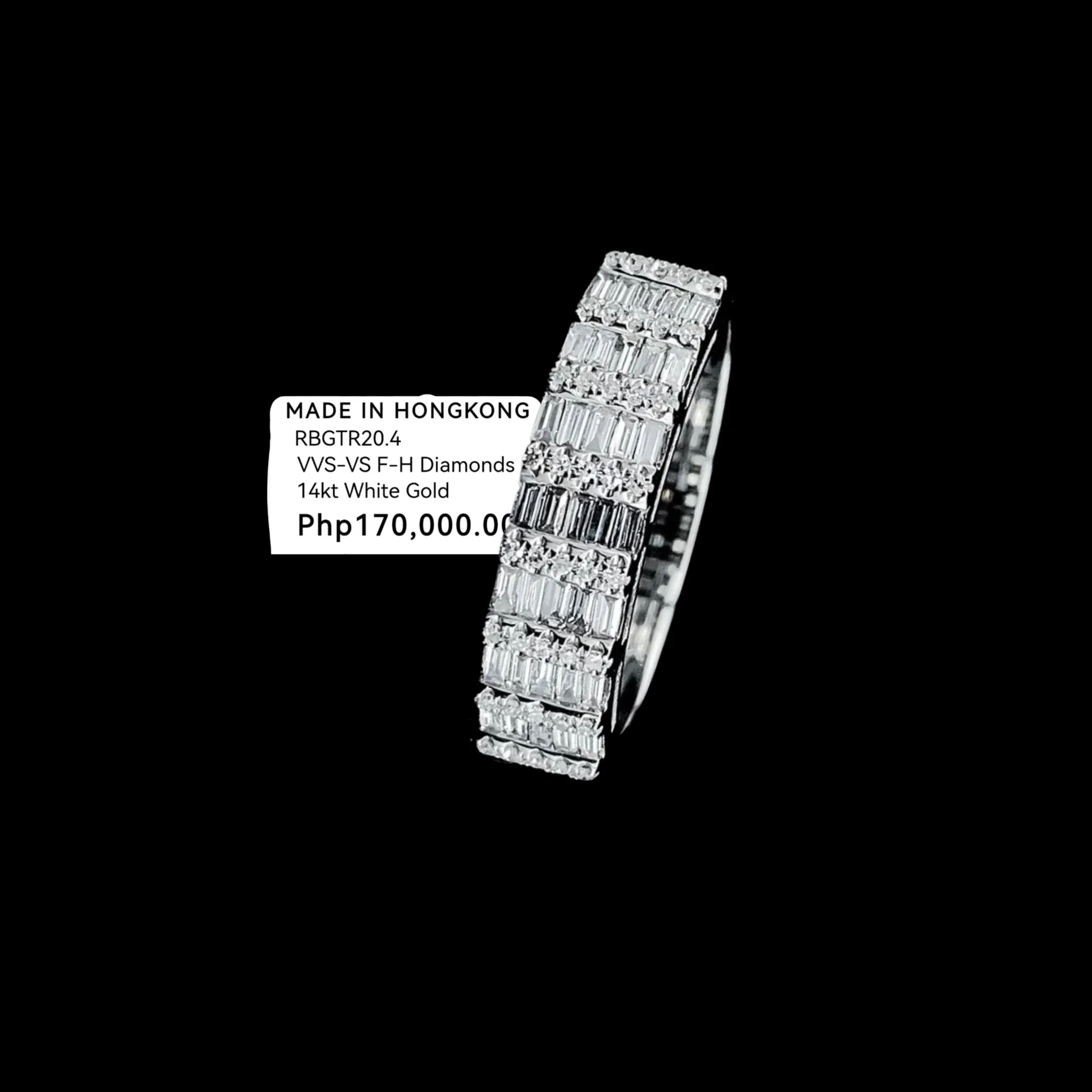 #ThePromise | Unisex Half Eternity Baguette Diamond Ring 14kt