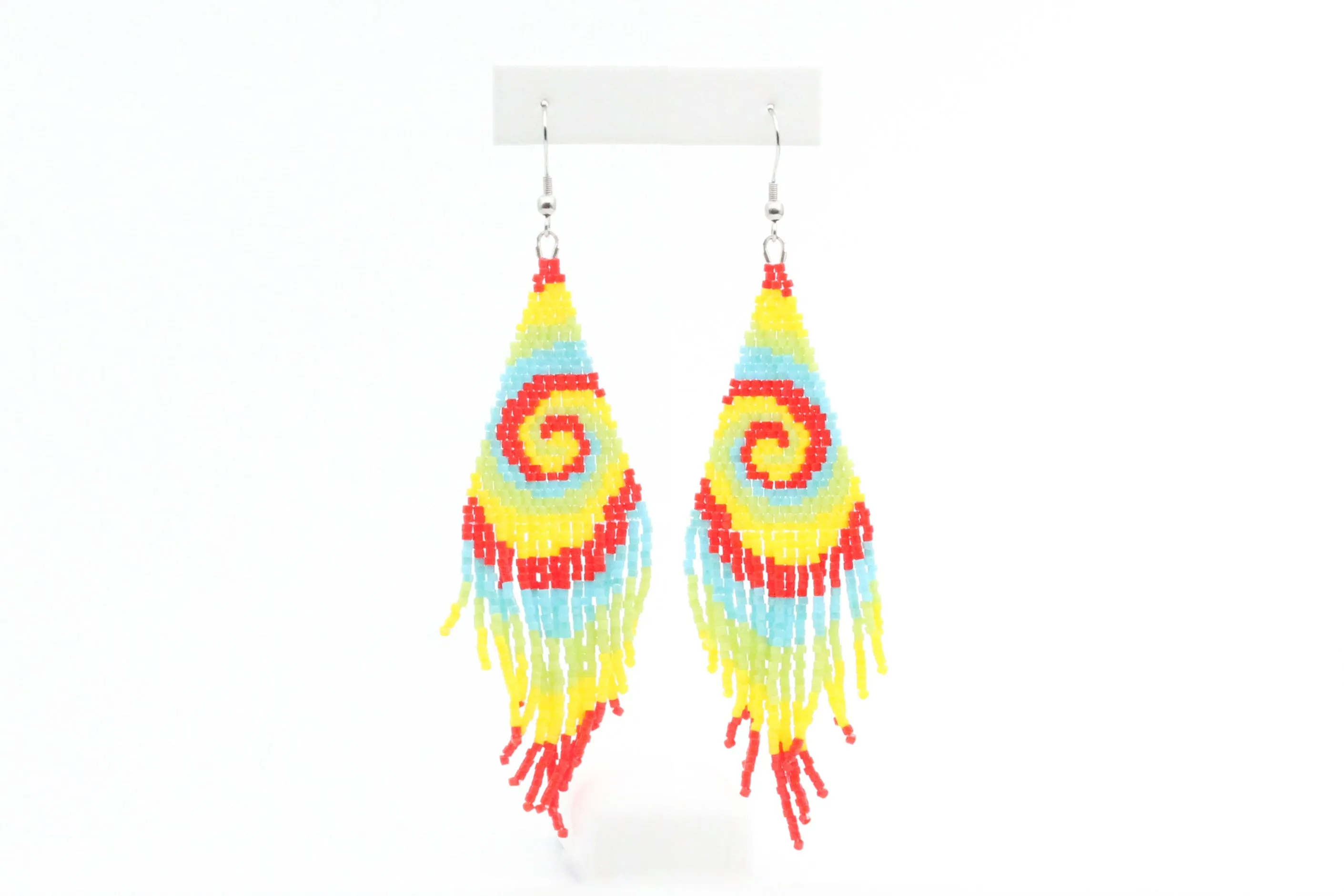 Tie Dye Beaded Earrings