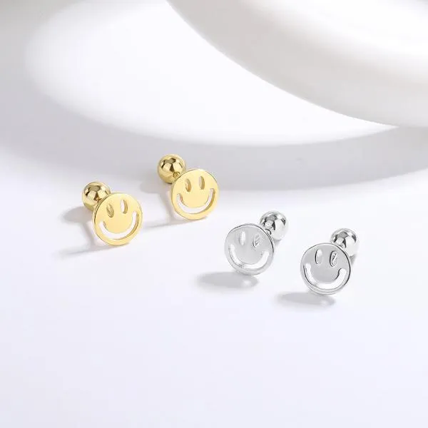 Timeless Design Smiling Face Ear Studs