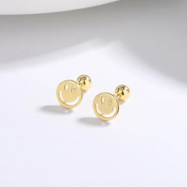 Timeless Design Smiling Face Ear Studs