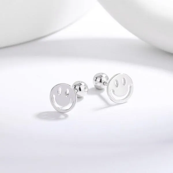 Timeless Design Smiling Face Ear Studs