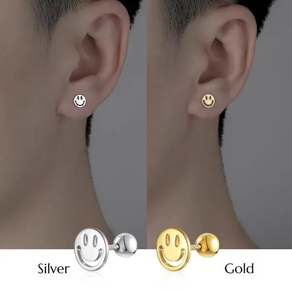 Timeless Design Smiling Face Ear Studs