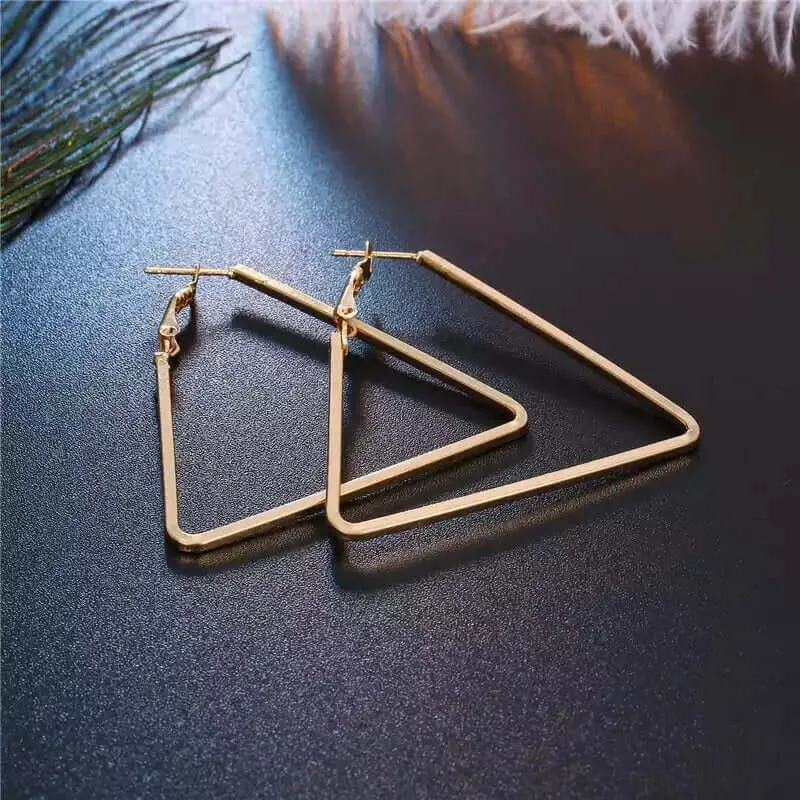 Timeless Triangle Hoop Earrings