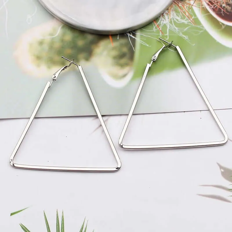 Timeless Triangle Hoop Earrings