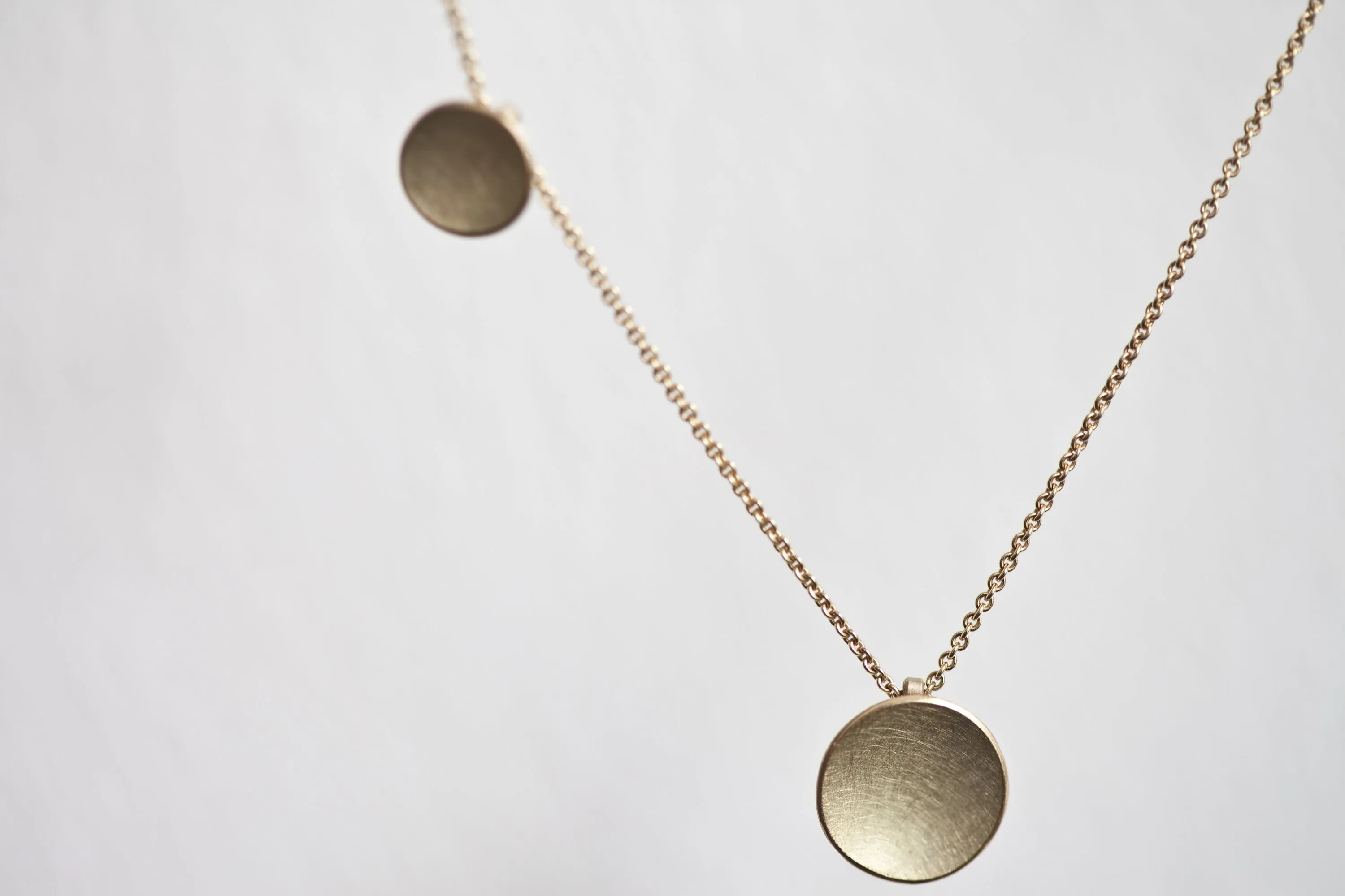 Two Discs Gold Necklace