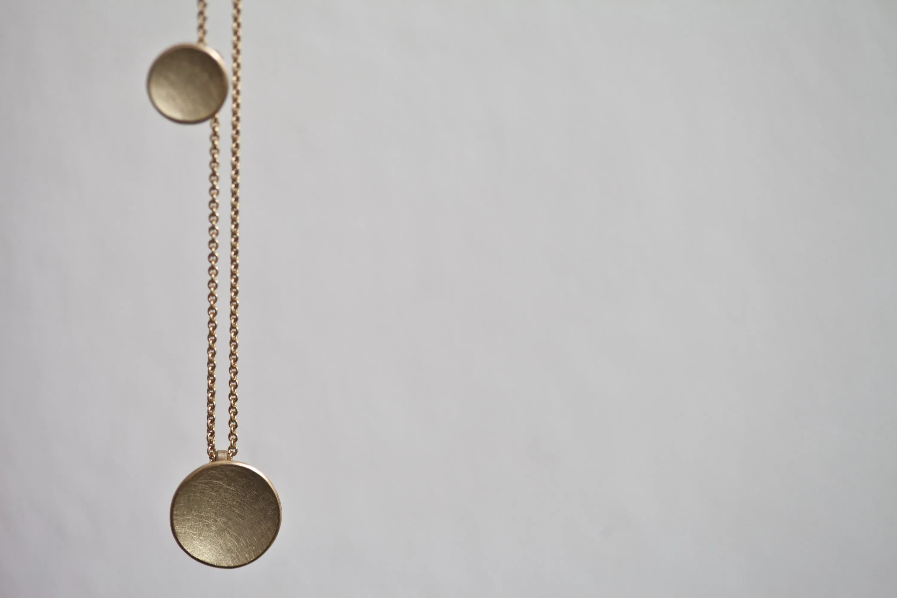 Two Discs Gold Necklace