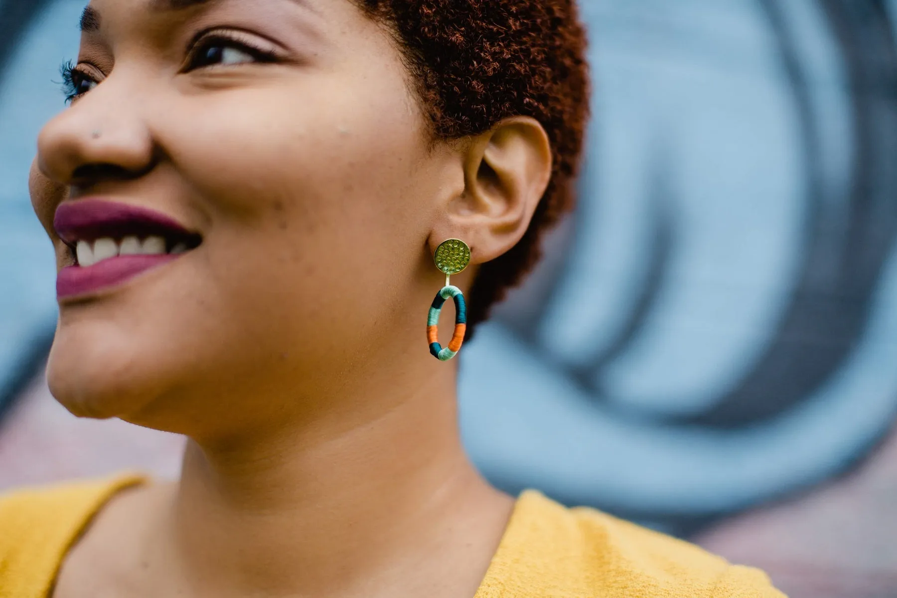 Vibrant Threads Earring