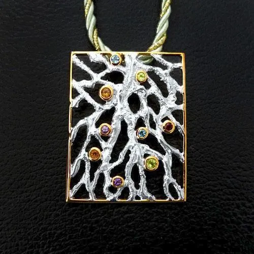 Vincent Frame Sterling Silver Pendant