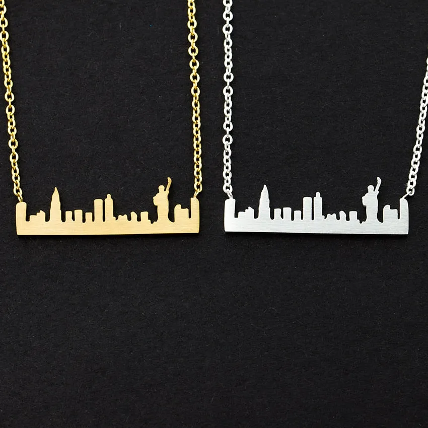 Vintage Statue of Liberty New York Skyline Chain