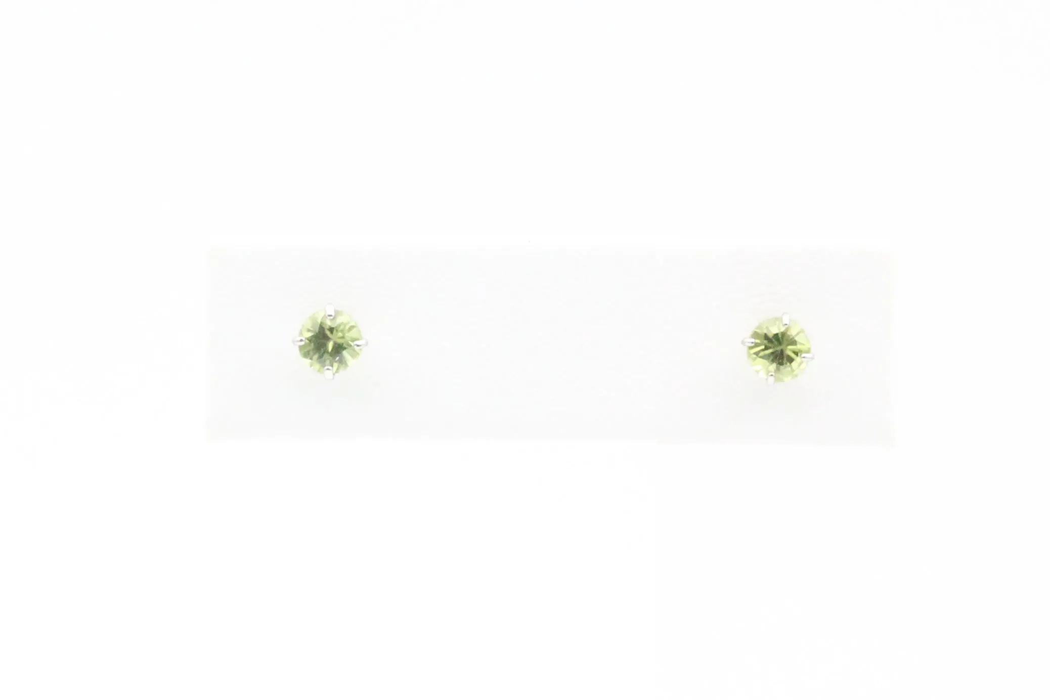 White Gold Peridot Earrings