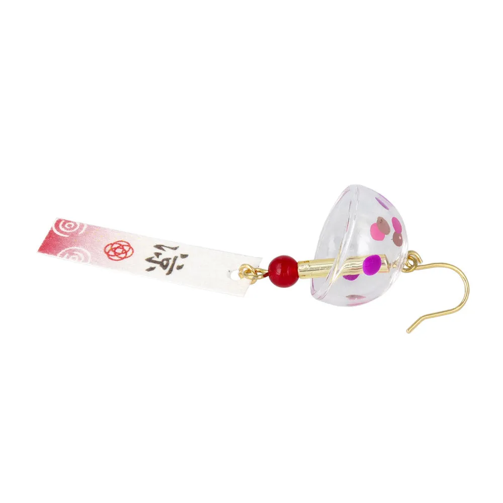 Yukata and Wind Bell Mismatched Earrings