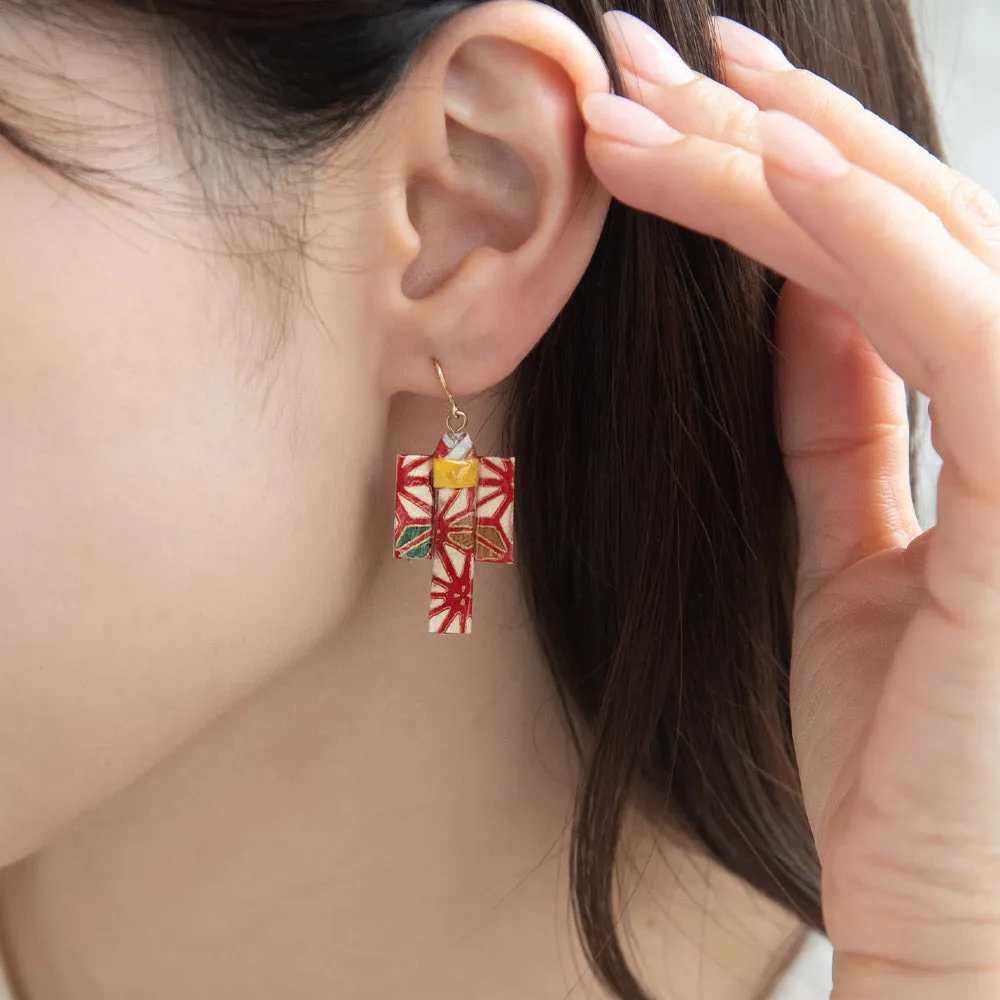 Yukata and Wind Bell Mismatched Earrings